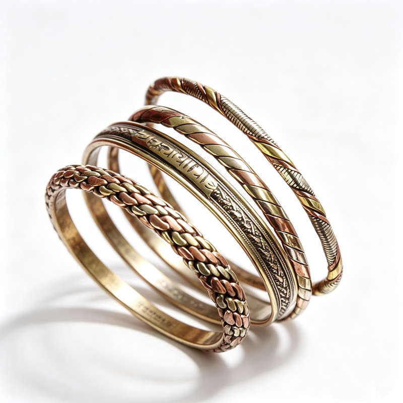 Ethnic Fashion Com - กำไลข้อมือทองแดงสีแดงแบบเปิดสำหรับสาวๆ รุ่น BB-218 จากอินเดีย