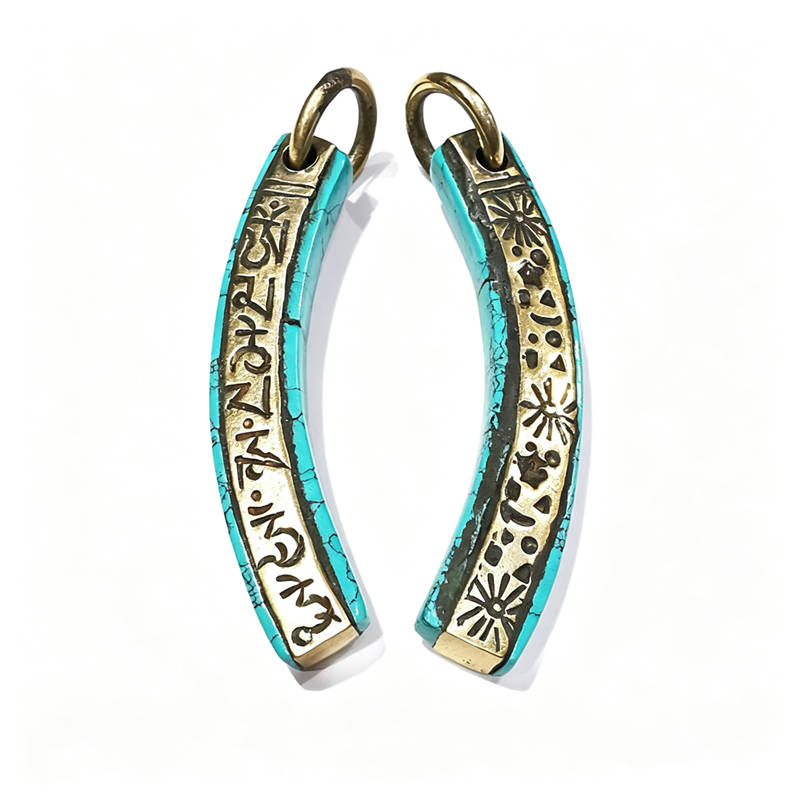 Ethnic Fashion Com - จี้พระเครื่องทิเบต 6 คำมงคล รุ่น TBP125 สำหรับผู้ชาย