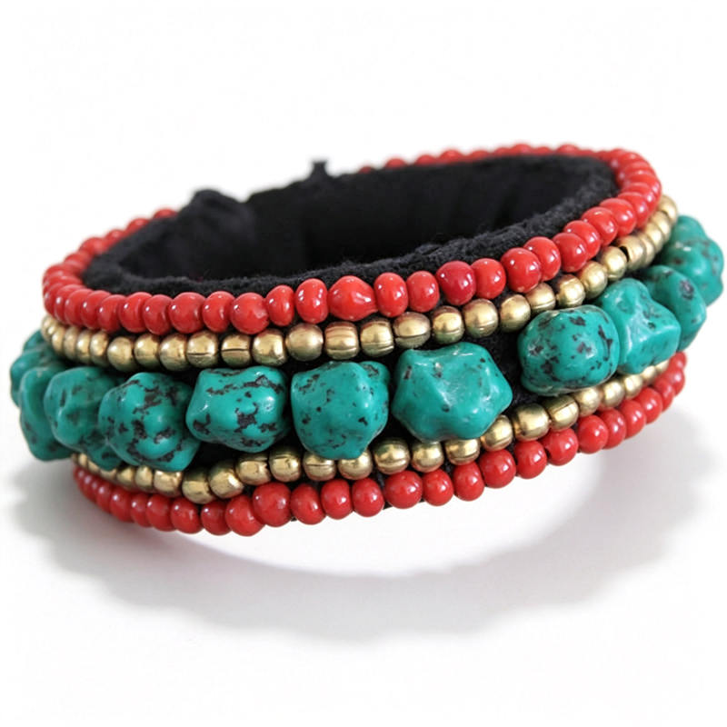 กำไลข้อมือทำมือสไตล์ทิเบต ประด - Ethnic Fashion Com บทวิจารณ์และราคา