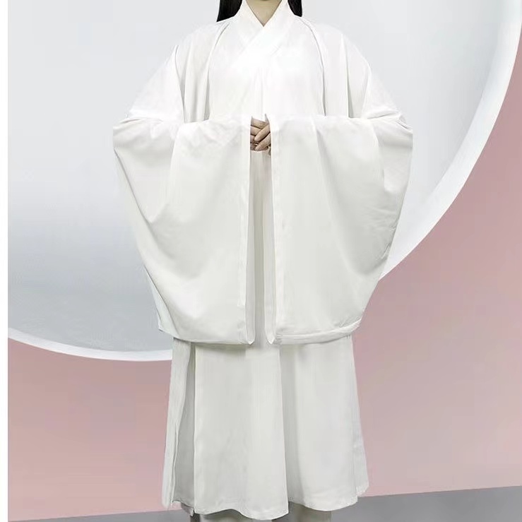 Hanfu ชุดคลุมรอบคอปกสีขาวแบบดั - Ethnic Gown บทวิจารณ์และราคา