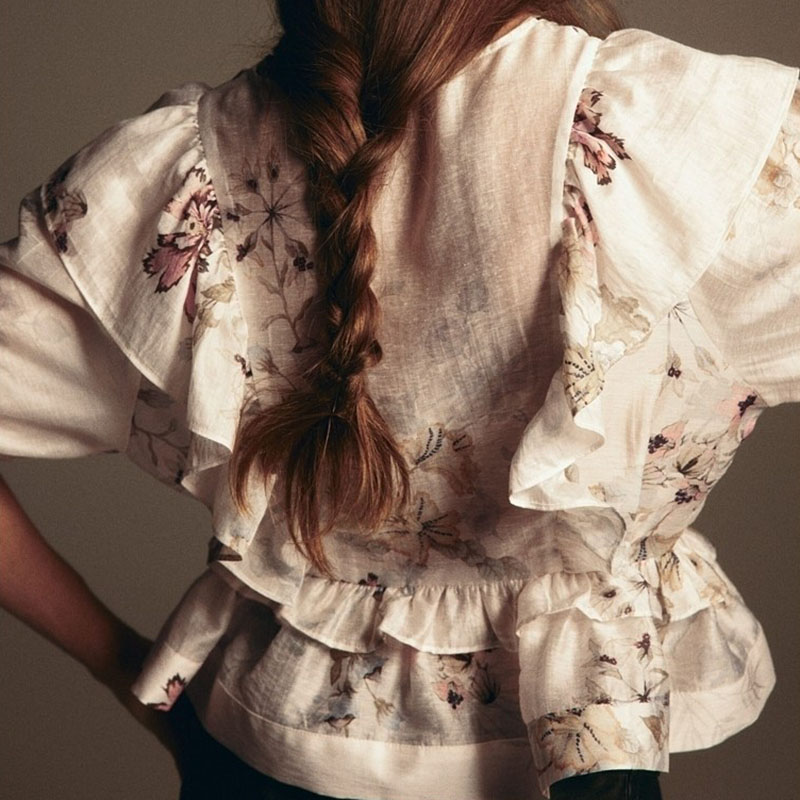 เสื้อทรงกระโปรงลายดอกคอวีสุดหร - Ethnic Wear Fashion Designer บทวิจารณ์และราคา