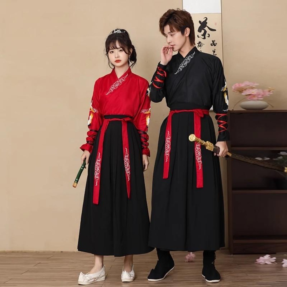 เสื้อผ้าจีนแบบดั้งเดิมฮันฟูชุด - Ethnic Style Dresses บทวิจารณ์และราคา