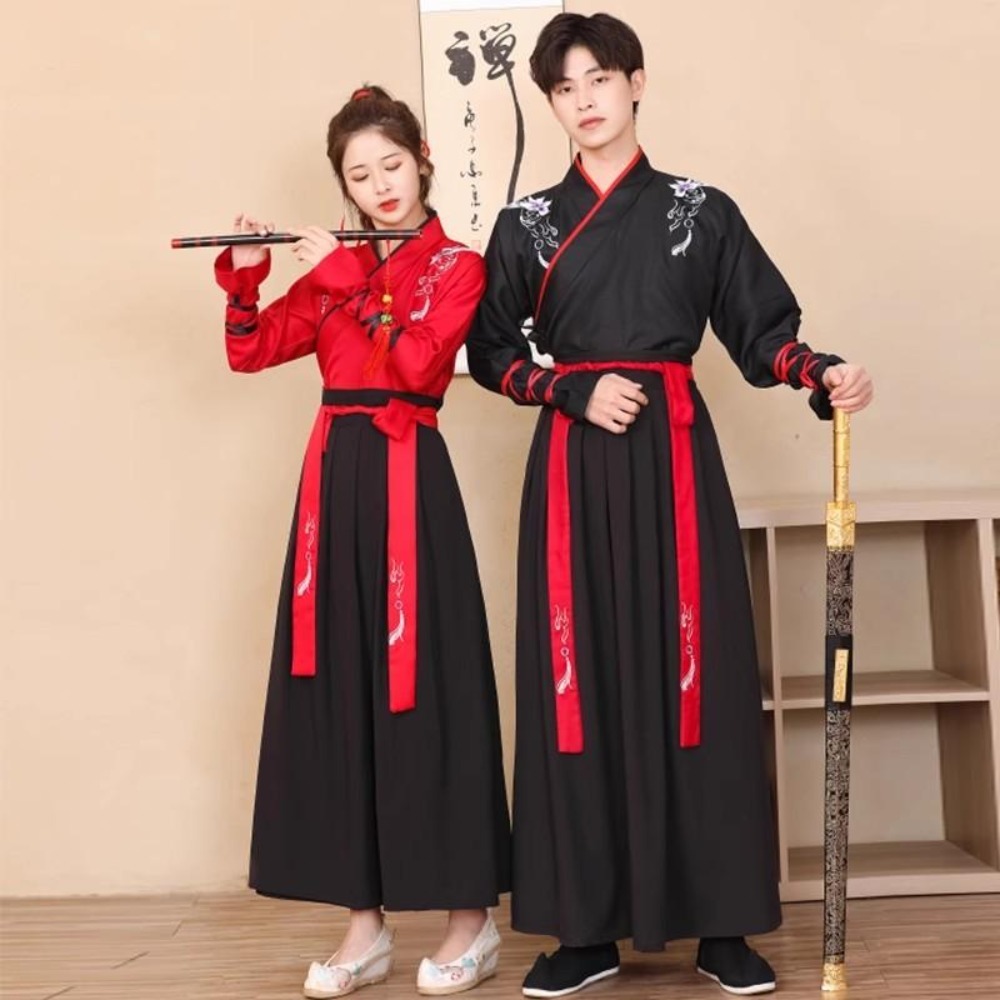 เสื้อผ้าจีนแบบดั้งเดิมฮันฟูชุด - Ethnic Style Dresses บทวิจารณ์และราคา