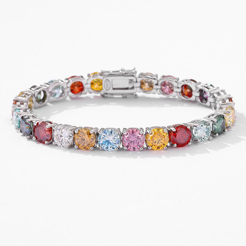 สร้อยข้อมือโมอิสซาไนต์สีโดปามี - Ethnic Fashion Wear For Women บทวิจารณ์และราคา