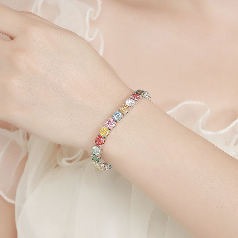 สร้อยข้อมือโมอิสซาไนต์สีโดปามี - Ethnic Fashion Wear For Women บทวิจารณ์และราคา