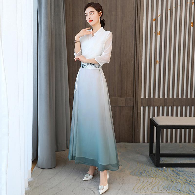 Hanfu สตรีทแวร์สไตล์วินเทจเสื้ - Ethnic Style Dresses บทวิจารณ์และราคา