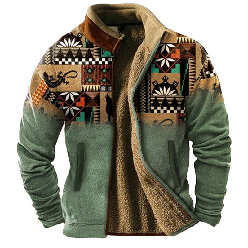 เสื้อแจ็คเก็ตบุขนสัตว์แขนยาวสำ - Ethnic Wear Men'S Fashion บทวิจารณ์และราคา