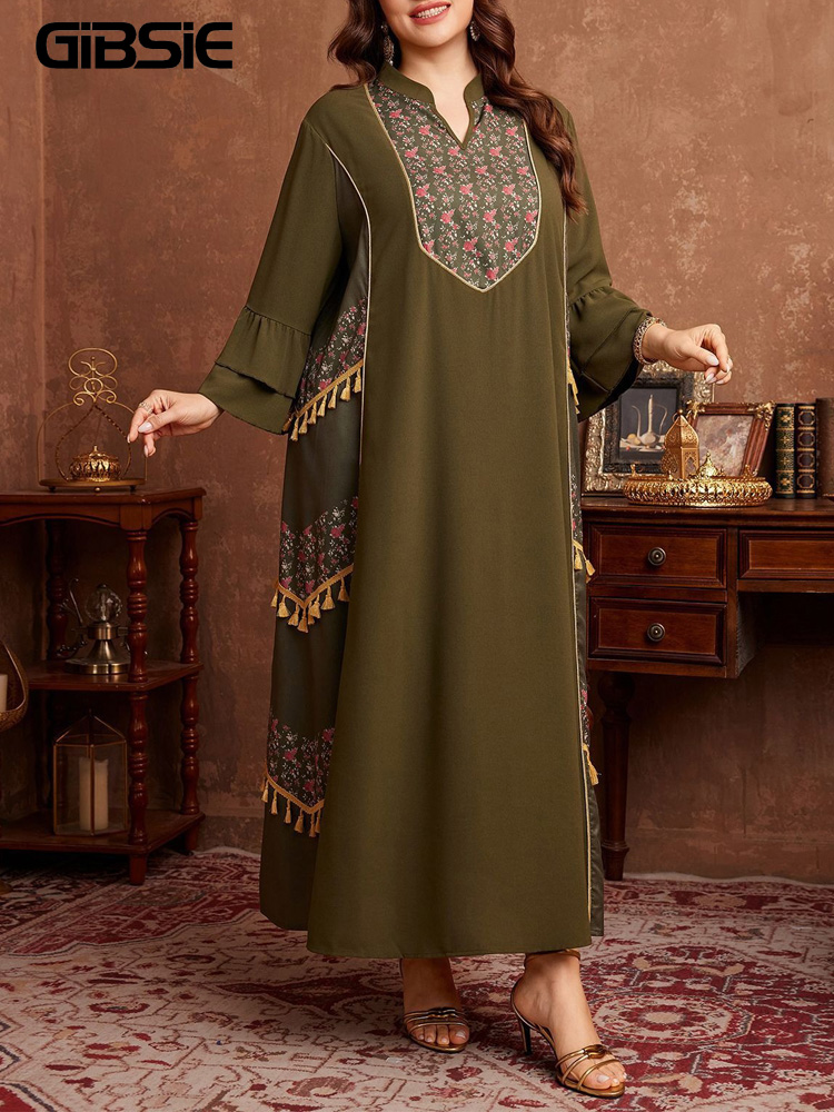 ชุดเดรสอาบายะพิมพ์ลายสไตล์ชาติ - Ethnic Style Dresses บทวิจารณ์และราคา