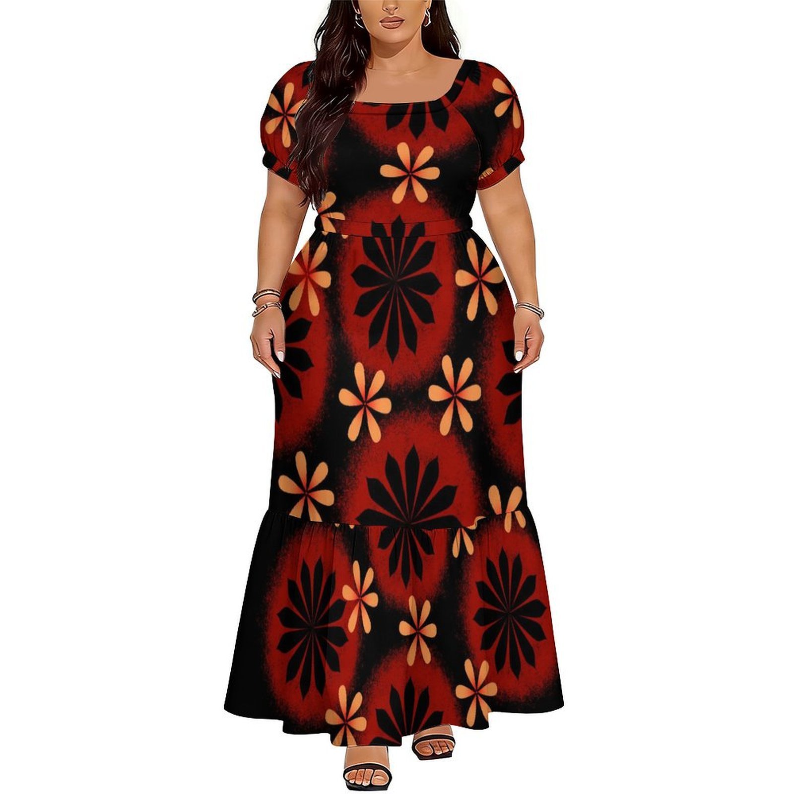 ชุดเดรสแขนสั้นผู้หญิงสไตล์โพลิ - Ethnic Style Dresses บทวิจารณ์และราคา