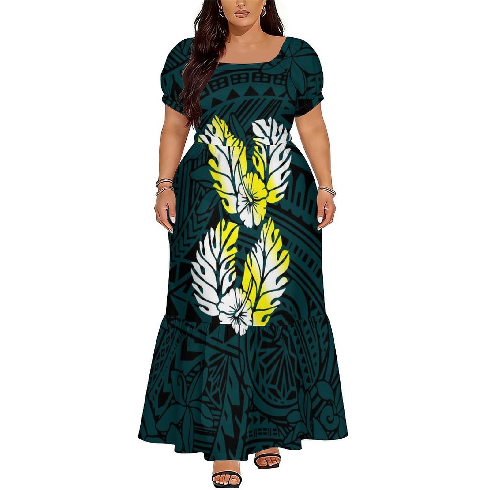ชุดเดรสแขนสั้นผู้หญิงสไตล์โพลิ - Ethnic Style Dresses บทวิจารณ์และราคา